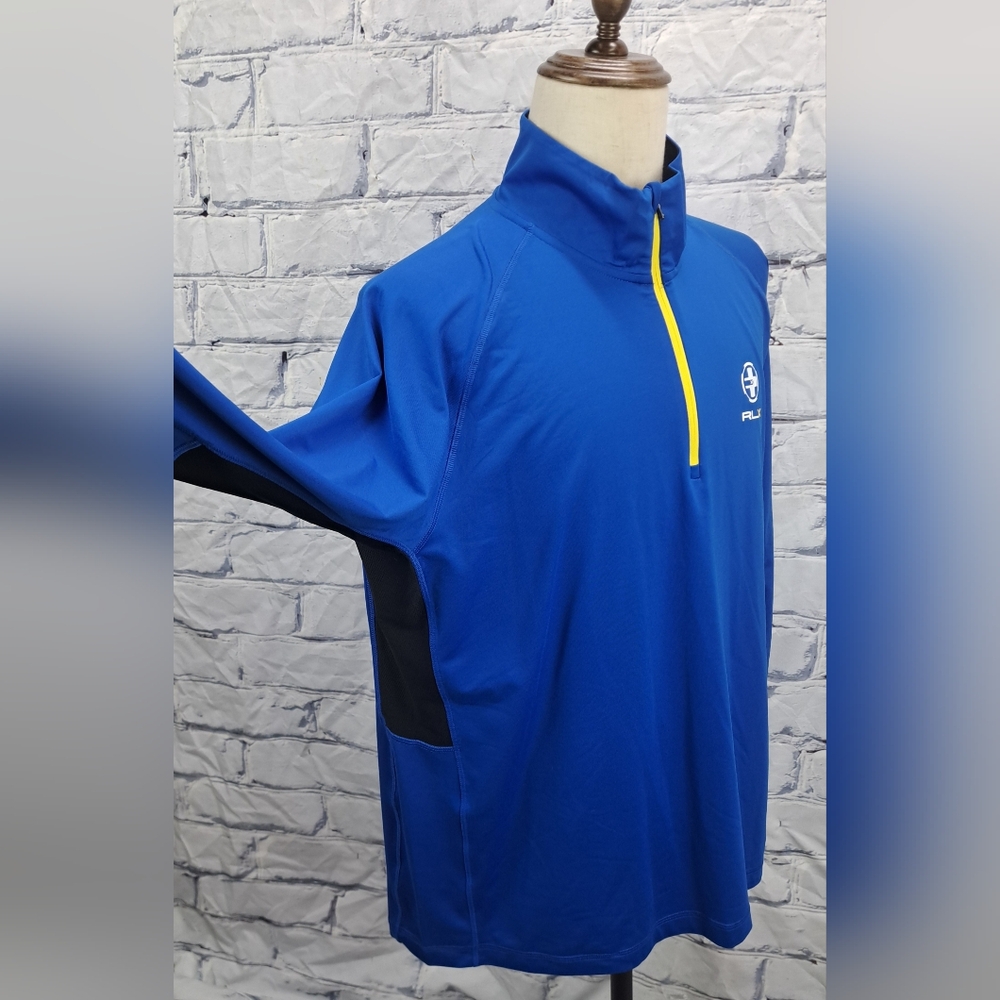 RLX Ralph Lauren Men's Half Zip Performance Jacket Pullover Blue Golf XXL 2XL - Picture 6 of 16